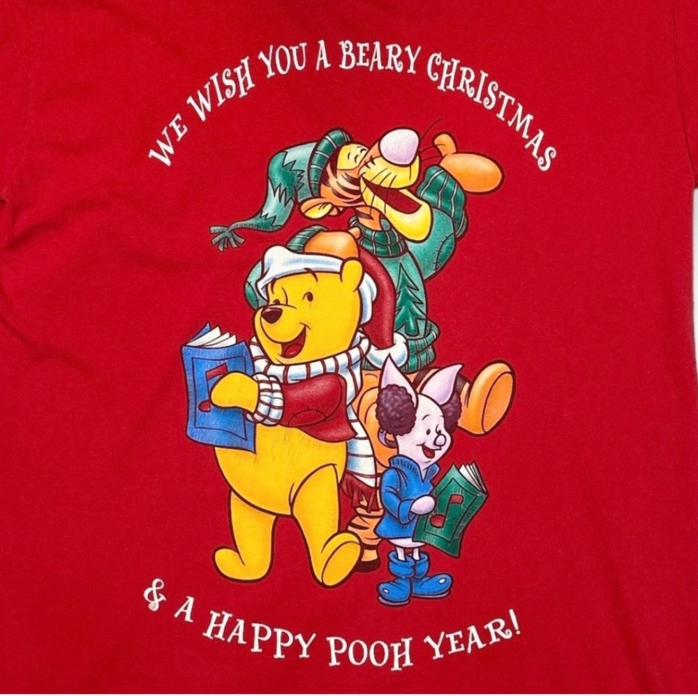 DISNEY Winnie The Pooh Holiday Sleep Shirt VINTAGE - Picture 8 of 8